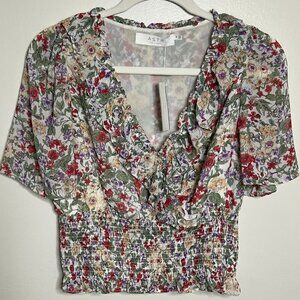 ASTR The Label Flutter Sleeve Top Size M